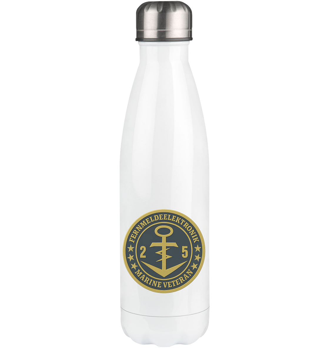 Marine Veteran 25er FERNMELDEELEKTRONIK- Metalleffekt - Thermoflasche 500ml