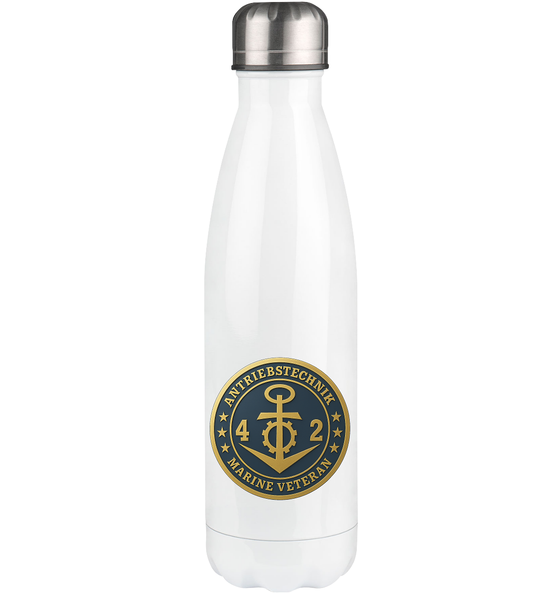 Marine Veteran 42er ANTRIEBSTECHNIK - Metalleffekt - Thermoflasche 500ml