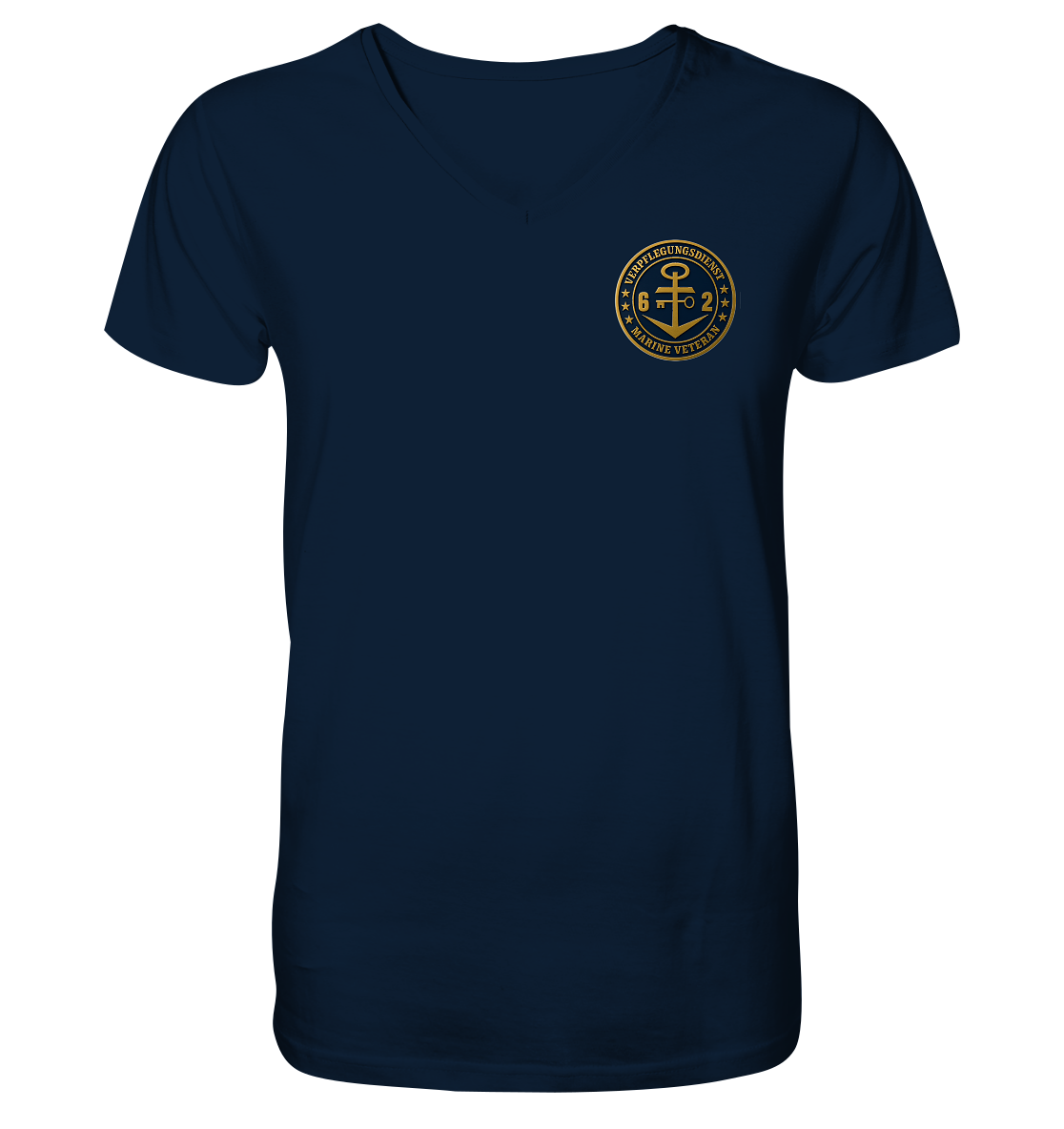 Marine Veteran 62er VERPFLEGUNGSDIENST - Metalleffekt - V-Neck Shirt