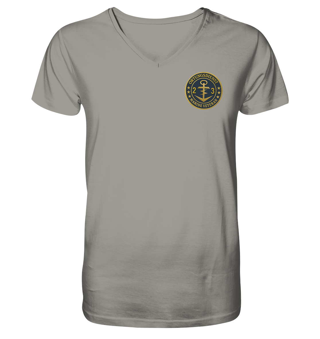 Marine Veteran 23er ORTUNG - Metalleffekt - V-Neck Shirt