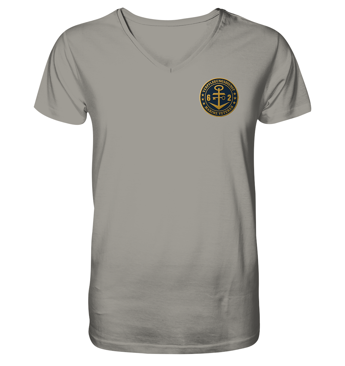 Marine Veteran 62er VERPFLEGUNGSDIENST - Metalleffekt - V-Neck Shirt