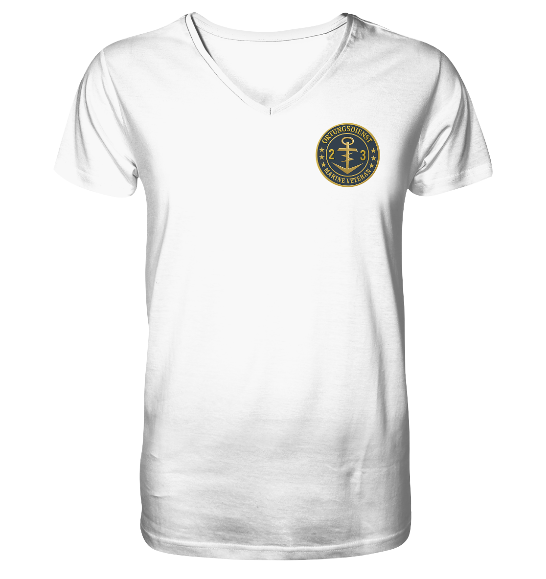 Marine Veteran 23er ORTUNG - Metalleffekt - V-Neck Shirt