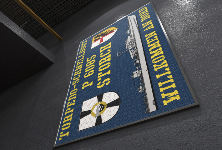 Torpedo-Schnellboot P6085 STORCH - Fußmatte 60x40cm