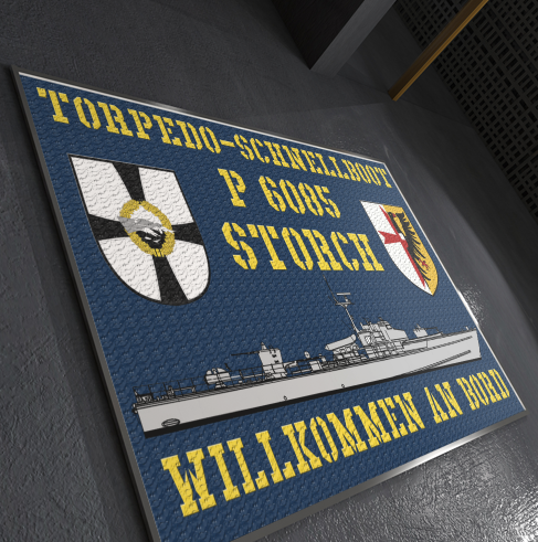 Torpedo-Schnellboot P6085 STORCH - Fußmatte 60x40cm
