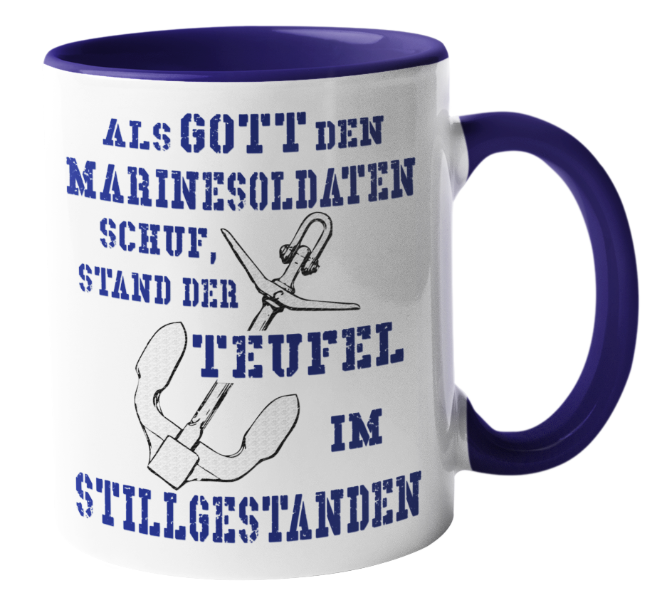 Kaffeebecher ...als Gott den Marinesoldaten schuf.