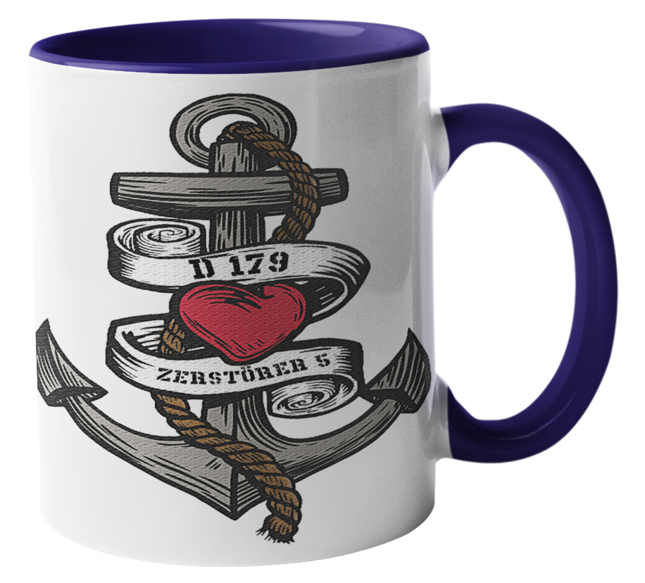 Kaffeebecher Anker-Herz D179 ZERSTÖRER 5