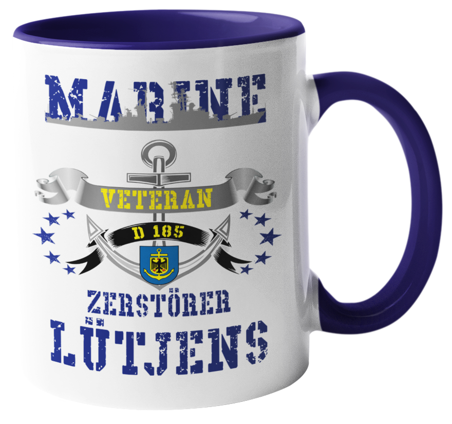 Kaffeebecher Zerstörer D185 LÜTJENS Marine Veteran