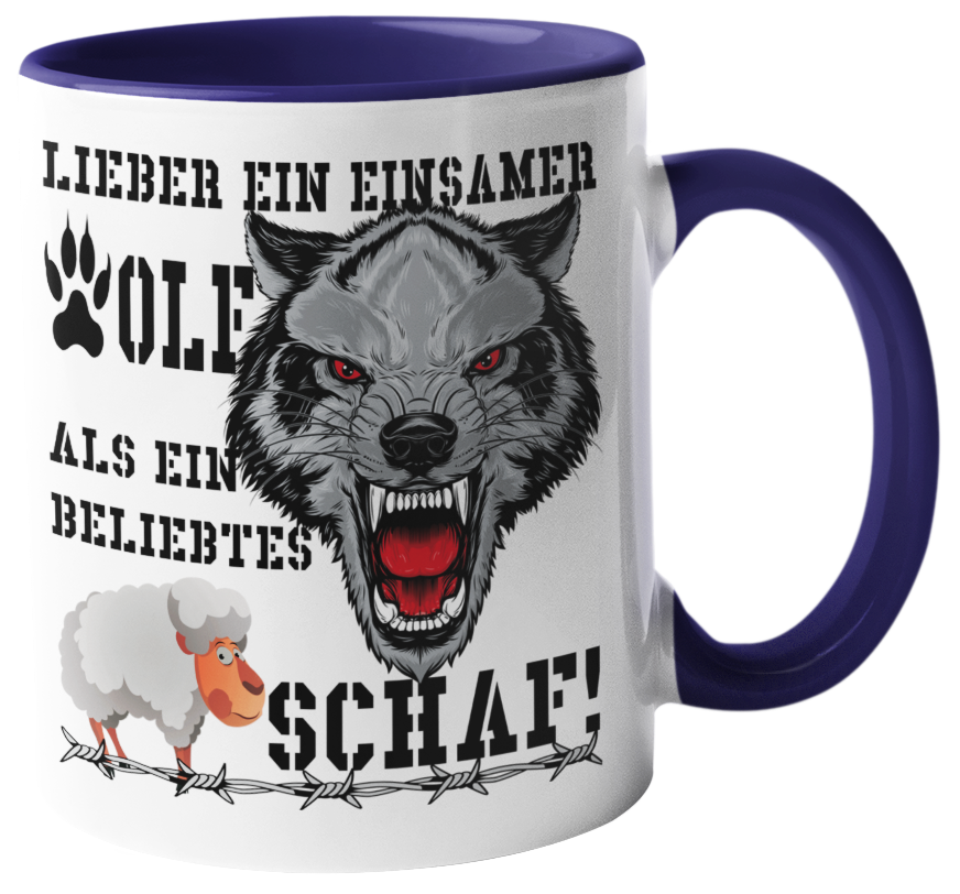 Kaffeebecher ...Lieber ein einsamer Wolf
