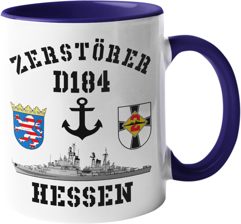 Kaffeebecher D184 Zerstörer HESSEN Anker