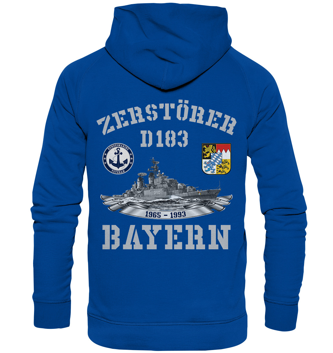 2. ZG Zerstörer D183 BAYERN; beidseitiger Druck - Basic Unisex Hoodie