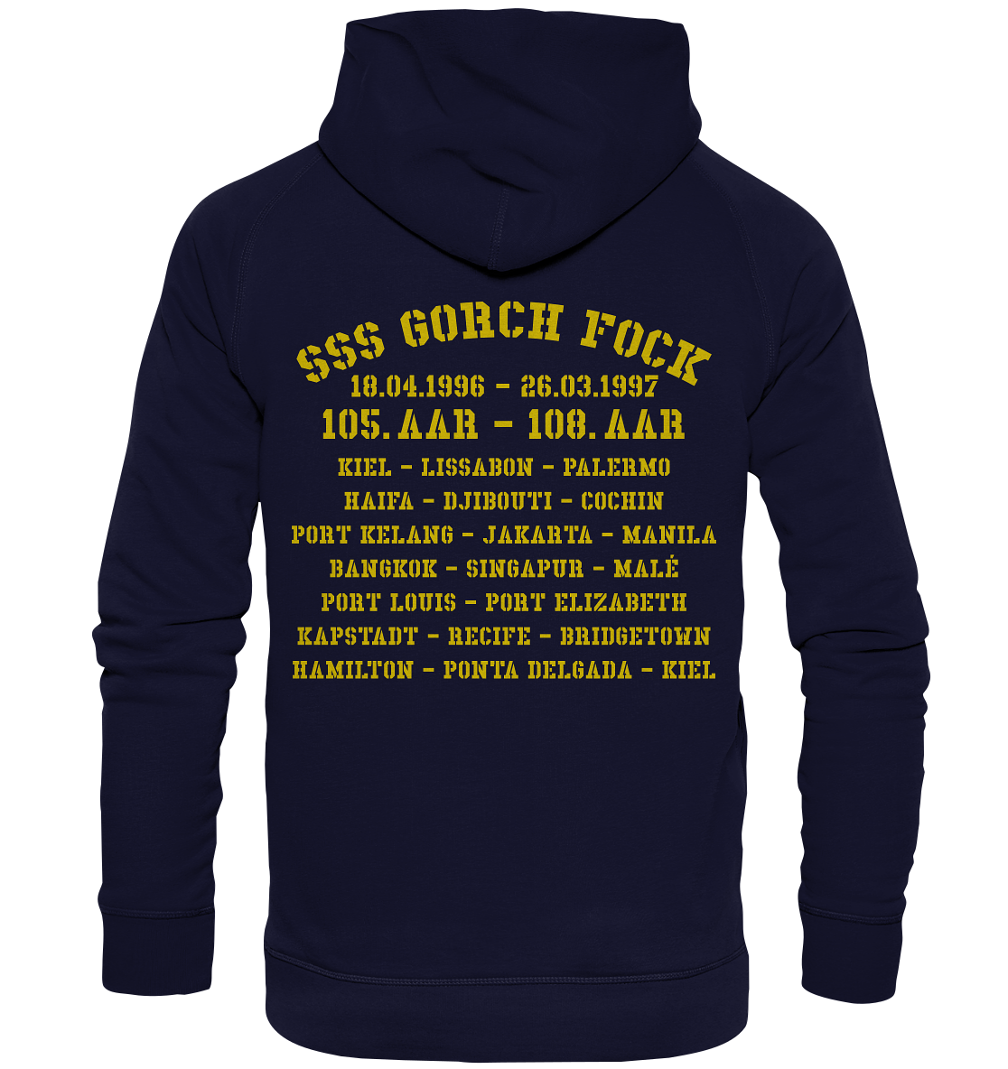 SSS GORCH FOCK 105.-108 AAR beidseitiger Druck - Basic Unisex Hoodie
