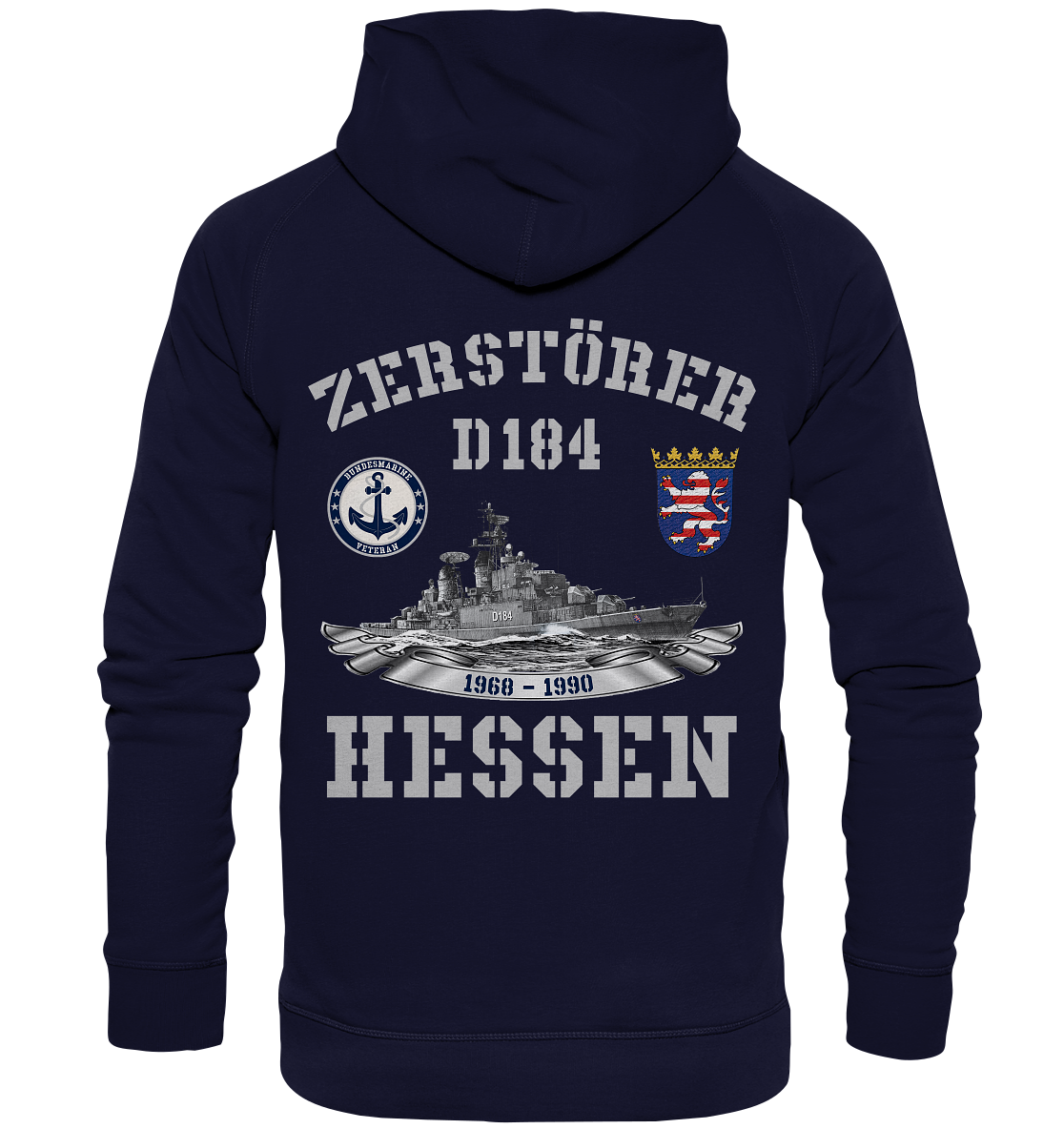 2. ZG Zerstörer D184 HESSEN; beidseitiger Druck - Basic Unisex Hoodie