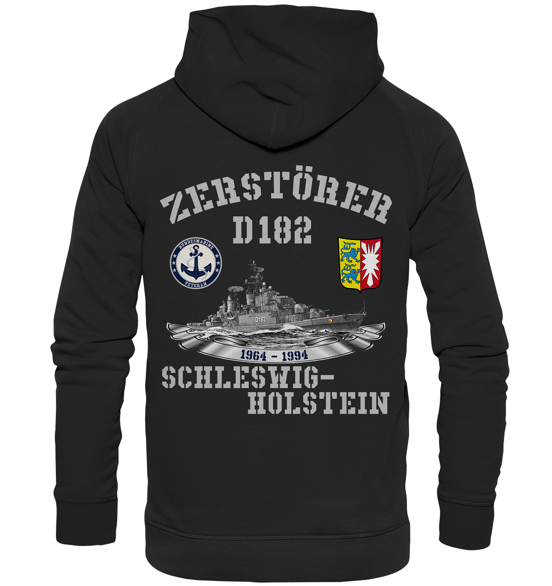 2. ZG Zerstörer D182 SCHLESWIG-HOLSTEIN; beidseitiger Druck - Basic Unisex Hoodie