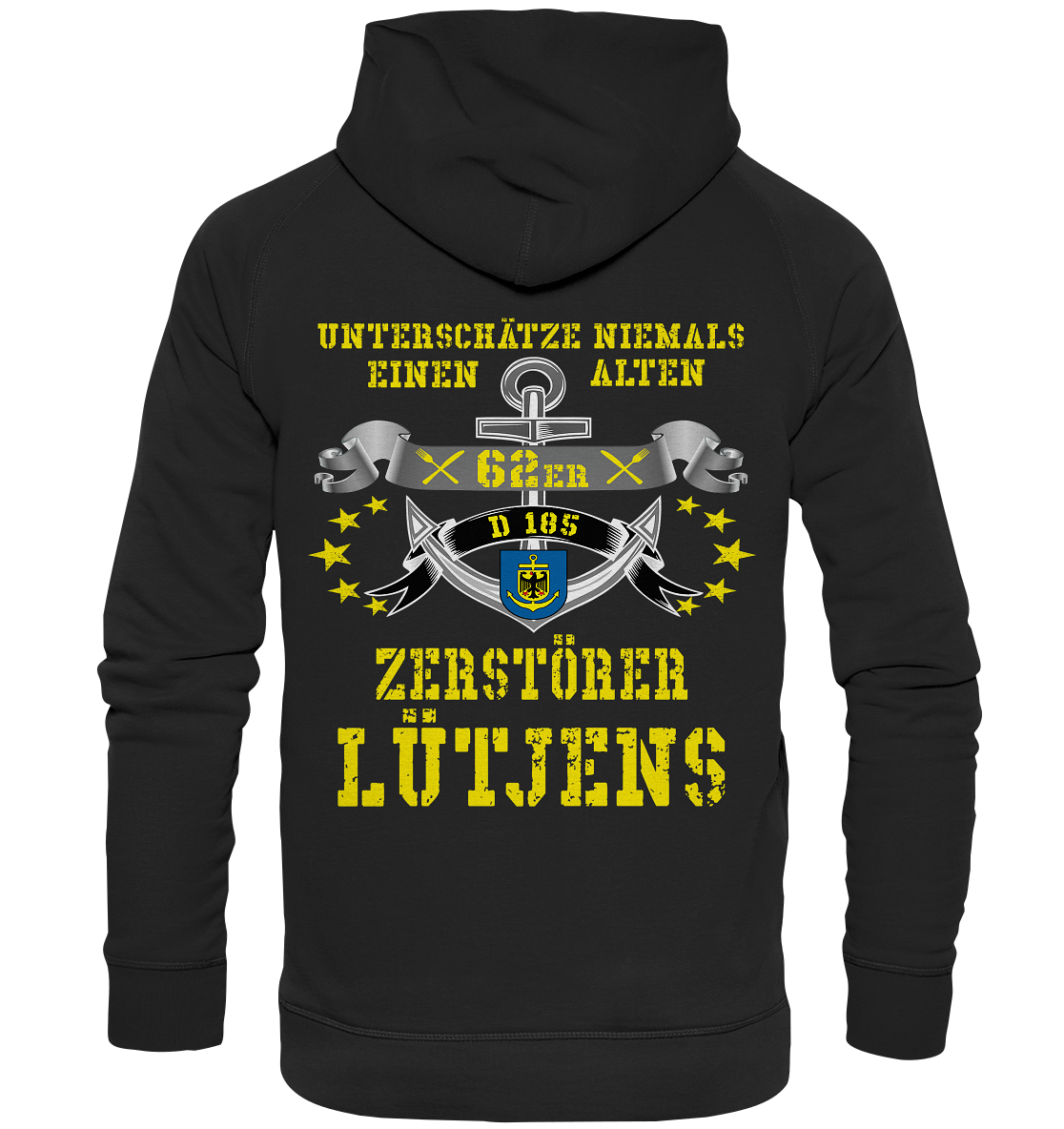 Zerstörer D185 LÜTJENS 62er Rückendruck - Basic Unisex Hoodie