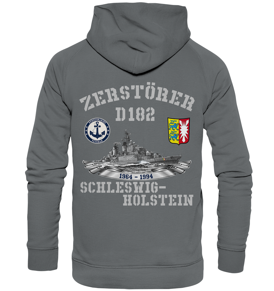 2. ZG Zerstörer D182 SCHLESWIG-HOLSTEIN; beidseitiger Druck - Basic Unisex Hoodie