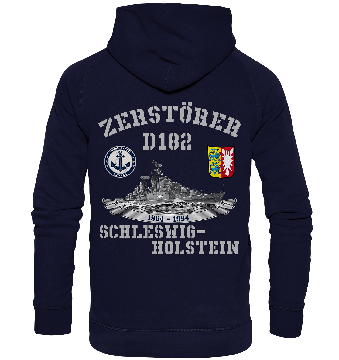 2. ZG Zerstörer D182 SCHLESWIG-HOLSTEIN; beidseitiger Druck - Basic Unisex Hoodie XL