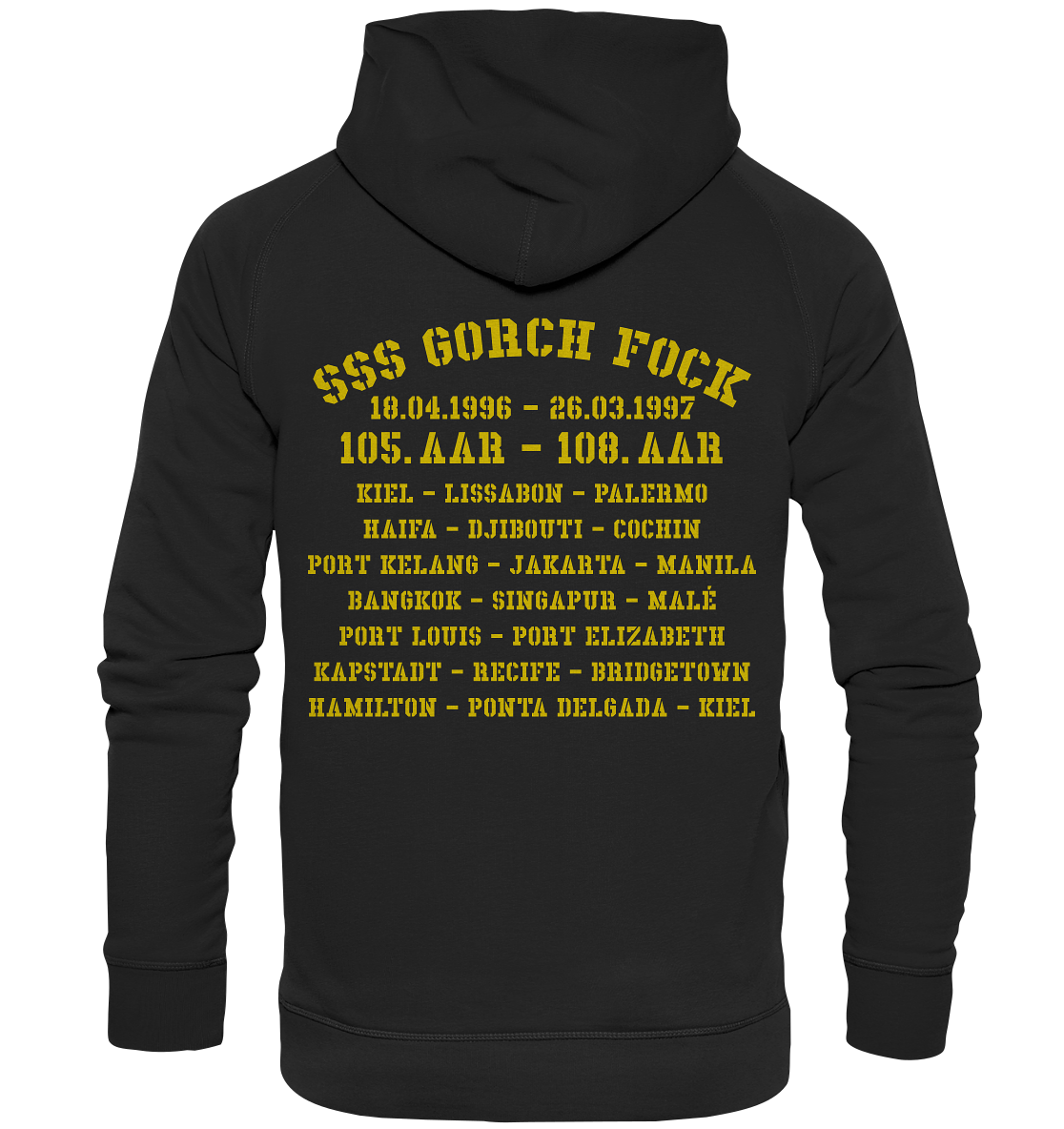 SSS GORCH FOCK 105.-108 AAR beidseitiger Druck - Basic Unisex Hoodie XL