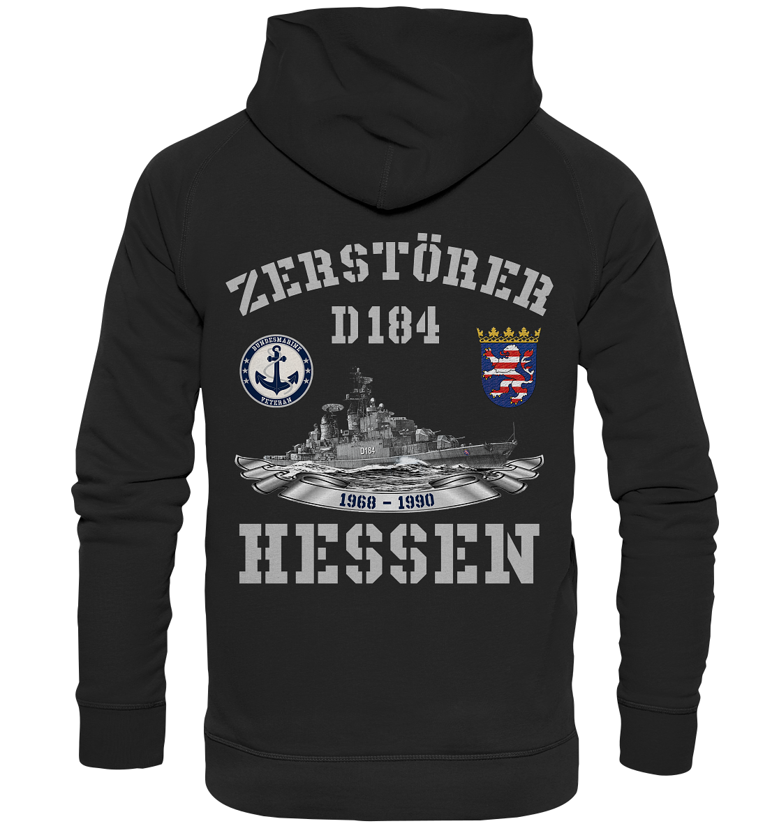 2. ZG Zerstörer D184 HESSEN; beidseitiger Druck - Basic Unisex Hoodie XL