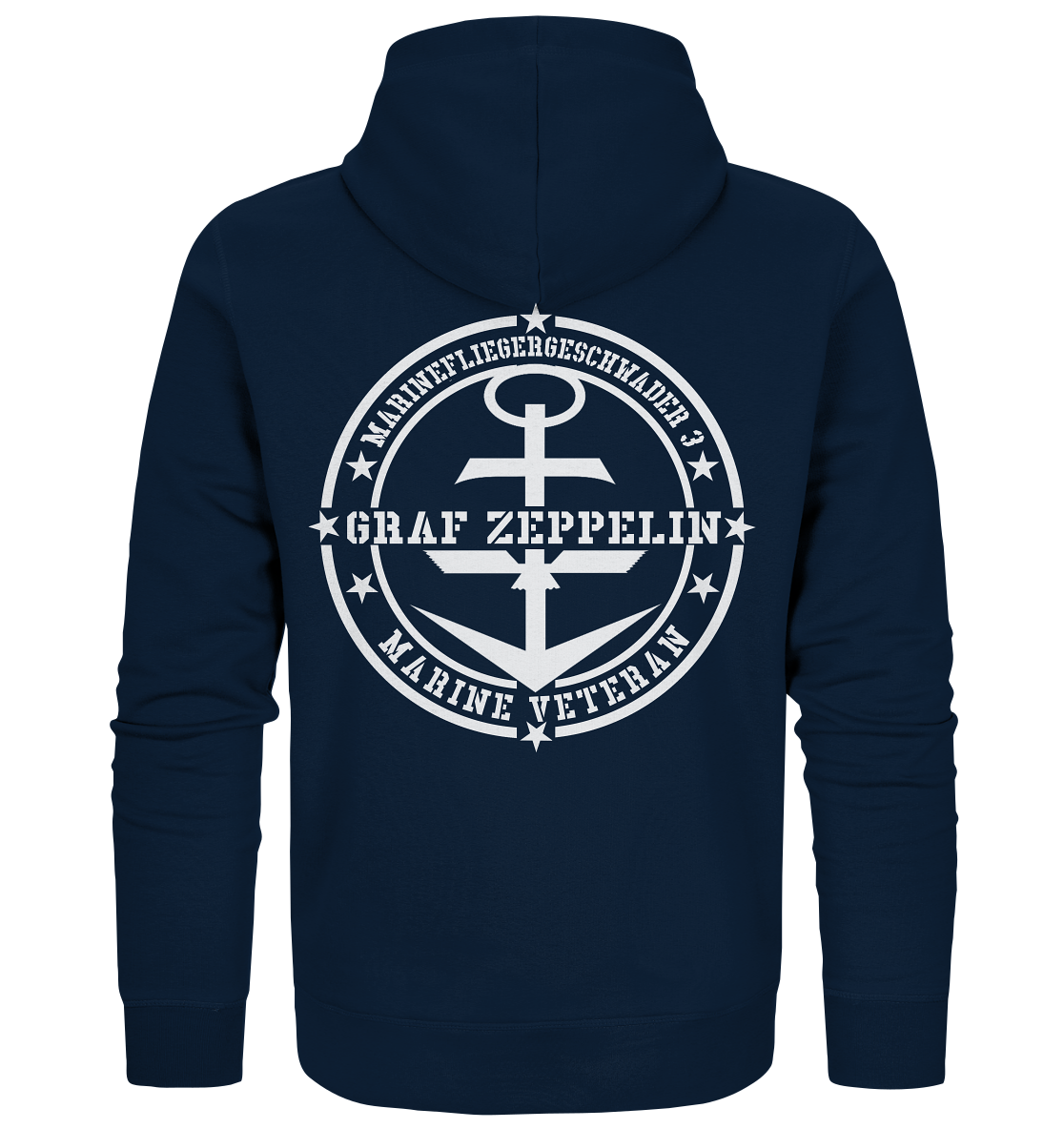 Marinefliegergeschwader 3 Marine Veteran Rückendruck - Organic Kapuzenjacke