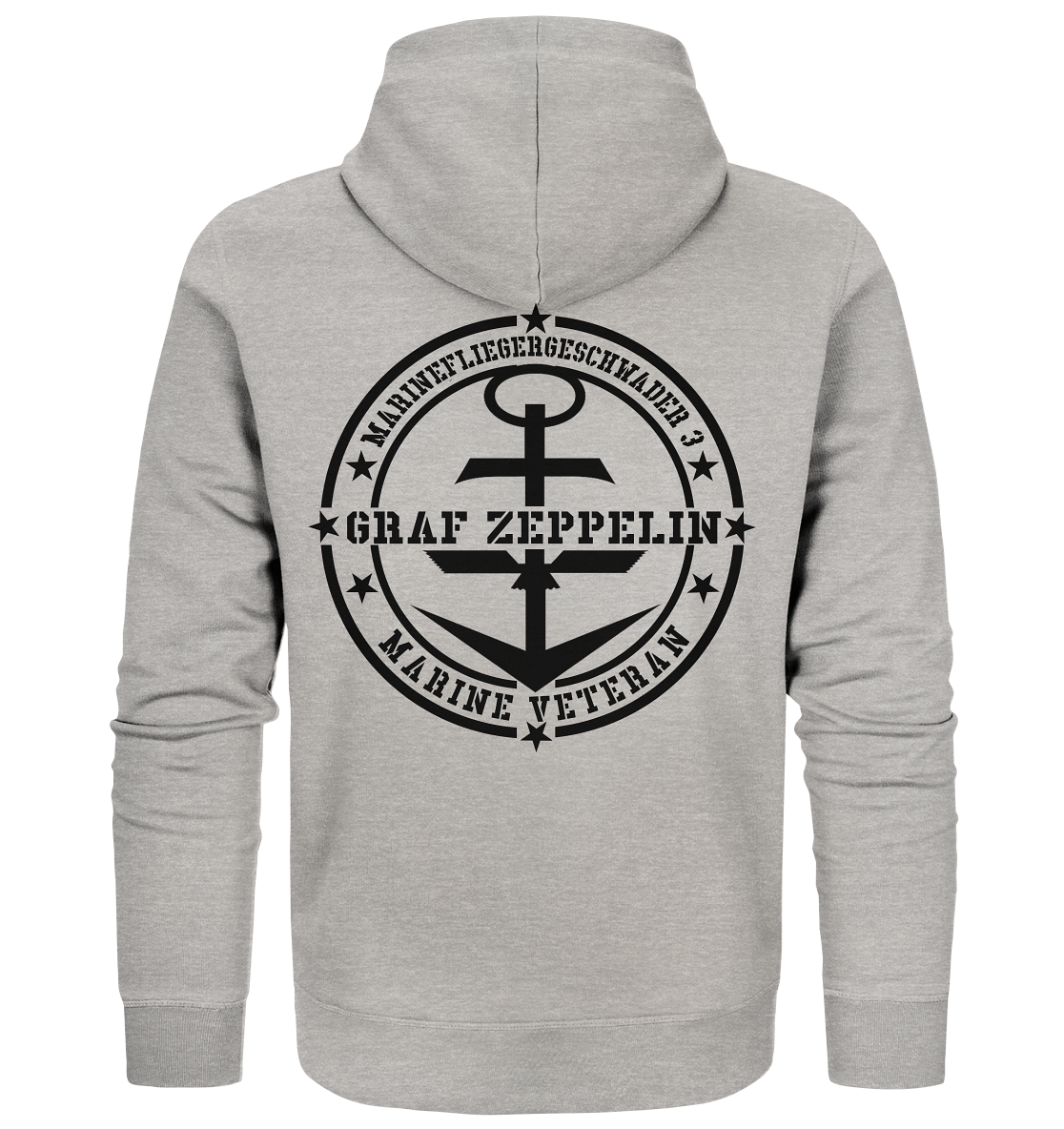 Marinefliegergeschwader 3 Marine Veteran Rückendruck - Organic Kapuzenjacke