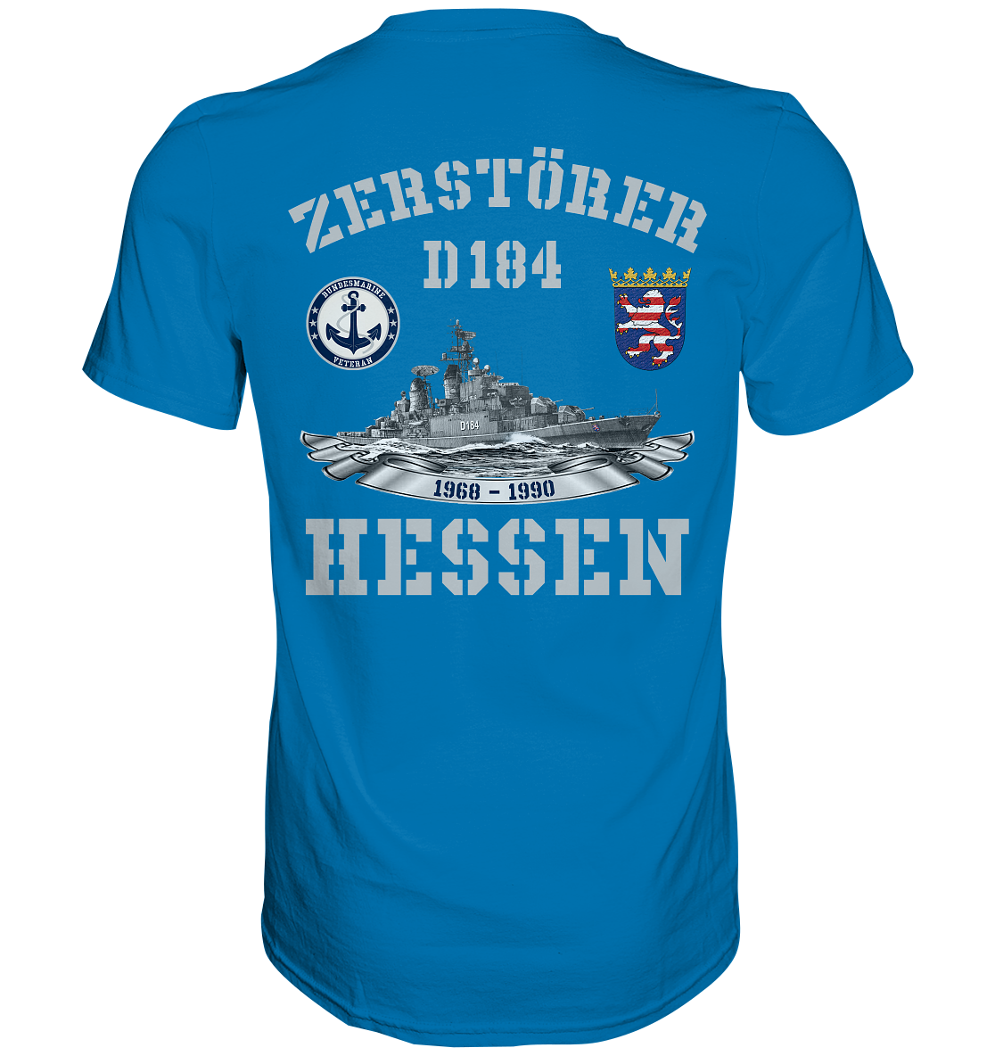 2. ZG Zerstörer D184 HESSEN; beidseitiger Druck - Premium Shirt