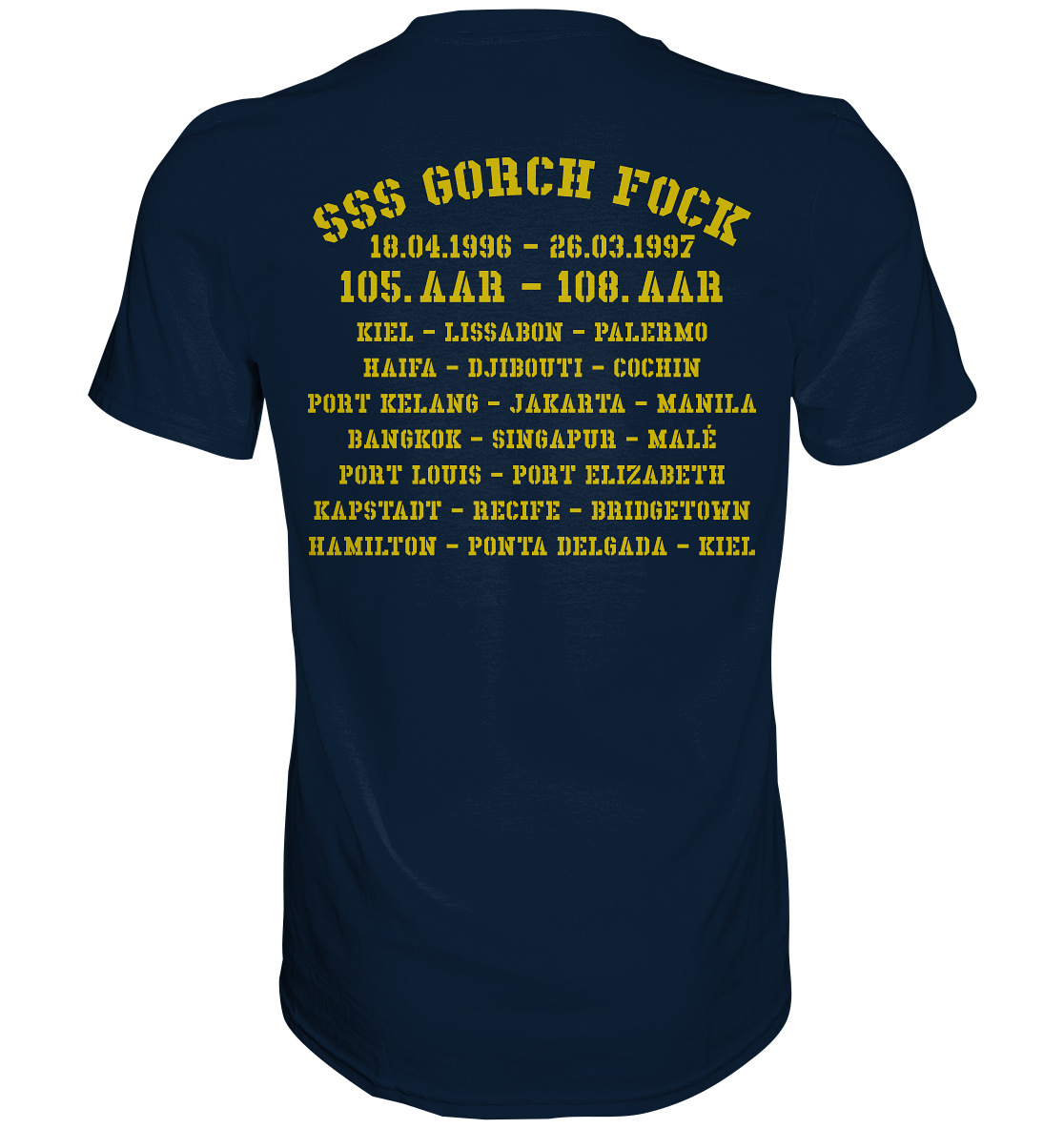 SSS GORCH FOCK 105.-108. AAR beidseitiger Druck - Premium Shirt