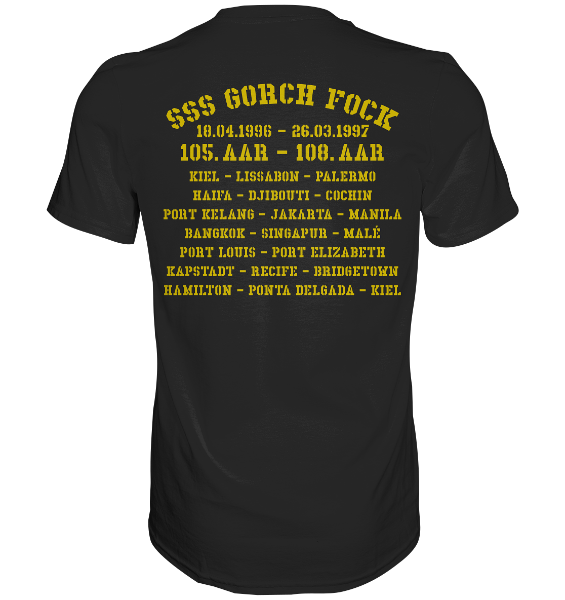 SSS GORCH FOCK 105.-108. AAR beidseitiger Druck - Premium Shirt