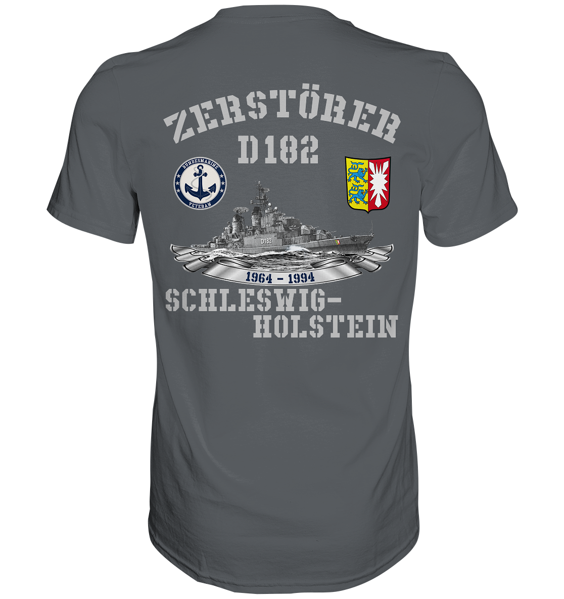 2. ZG Zerstörer D182 SCHLESWIG-HOLSTEIN; beidseitiger Druck - Premium Shirt