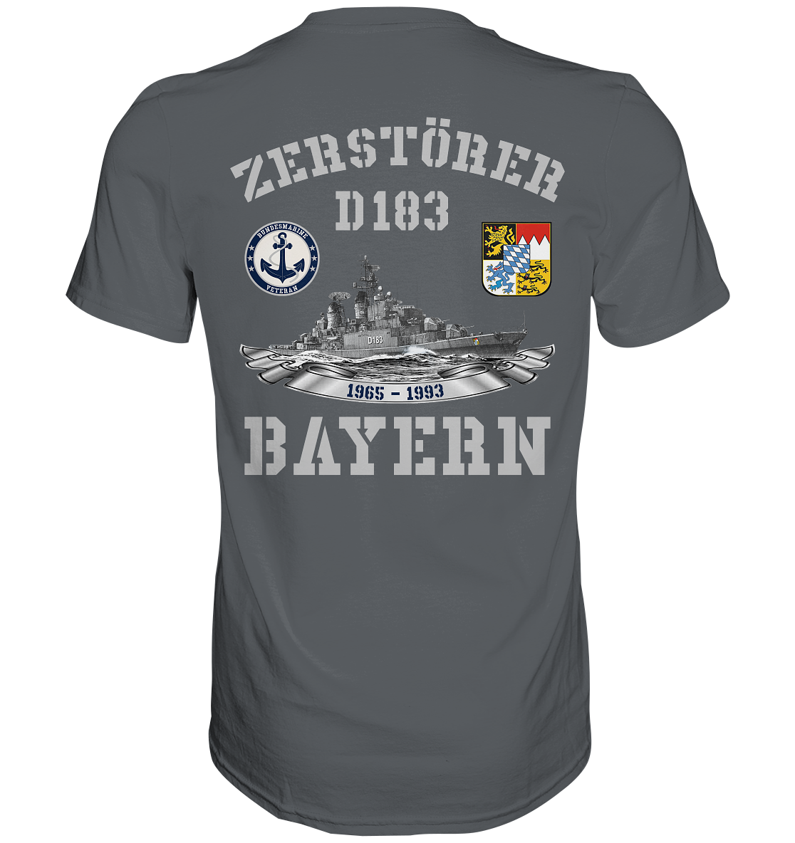 2. ZG Zerstörer D183 BAYERN; beidseitiger Druck - Premium Shirt