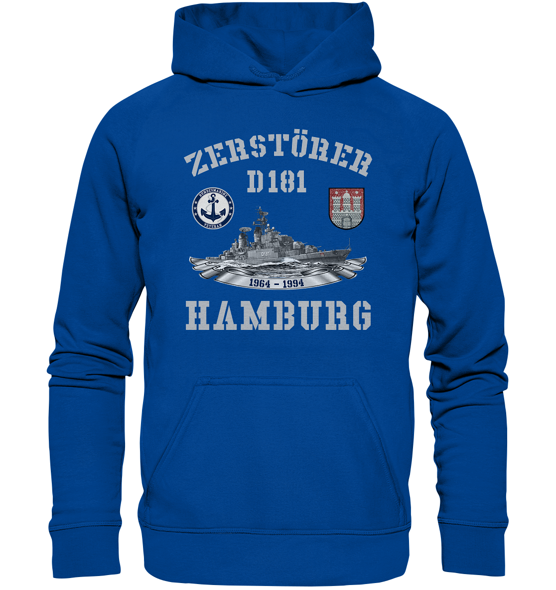Zerstörer D181 HAMBURG Bundesmarine Veteran - Basic Unisex Hoodie