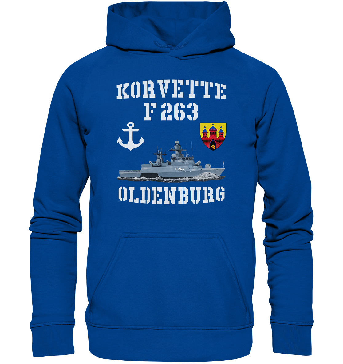 Korvette F263 OLDENBURG Anker - Basic Unisex Hoodie