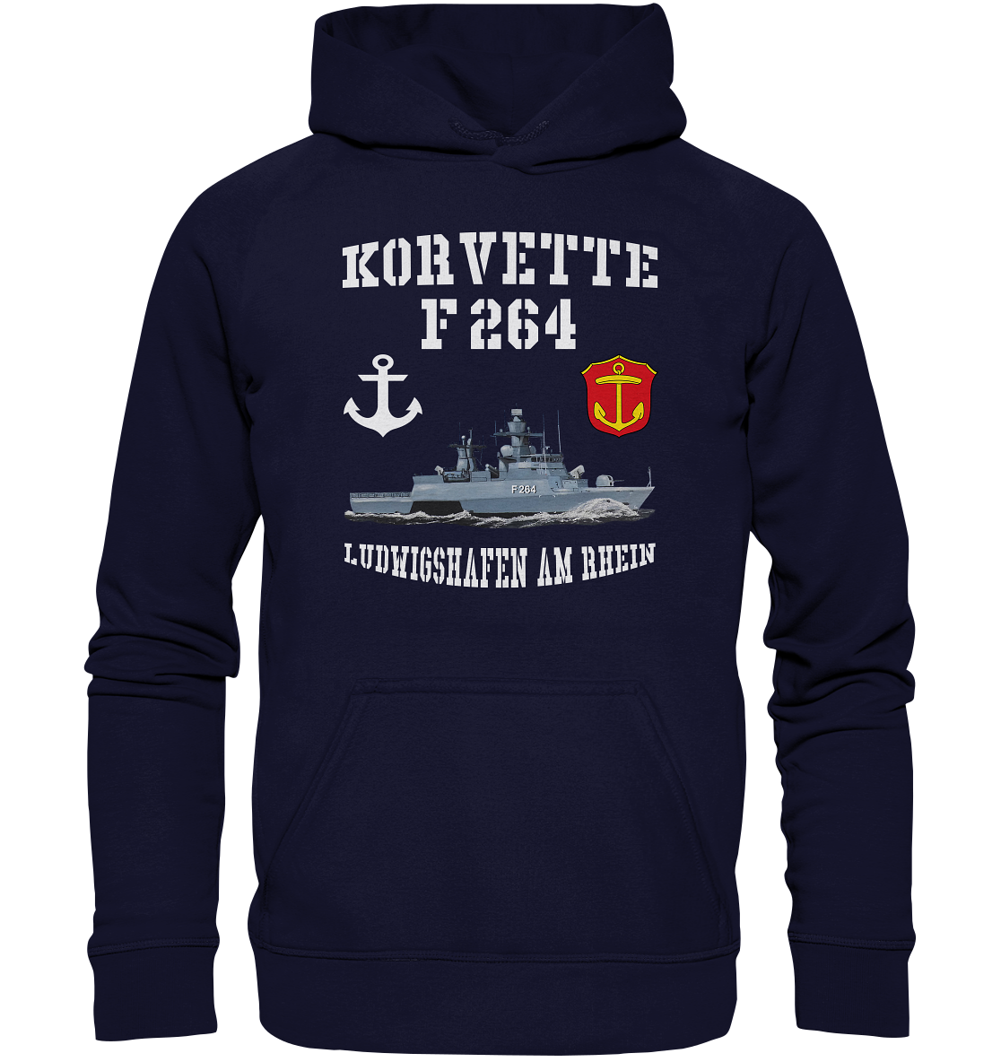 Korvette F264 LUDWIGSHAFEN AM RHEIN Anker - Basic Unisex Hoodie