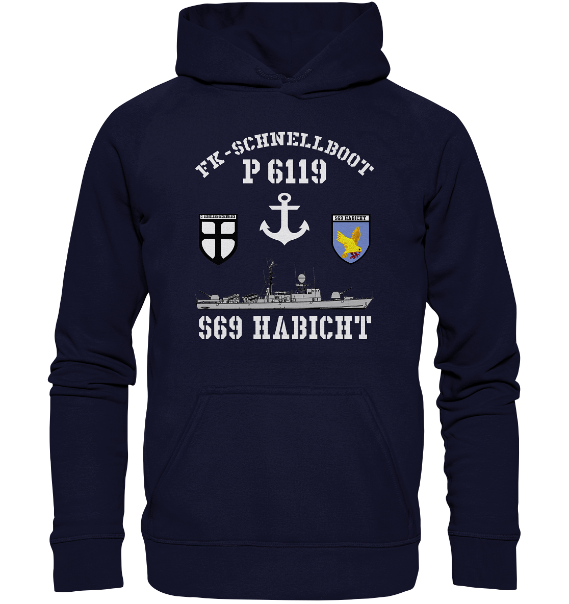 FK-Schnellboot P6119 HABICHT 7.SG Anker - Basic Unisex Hoodie