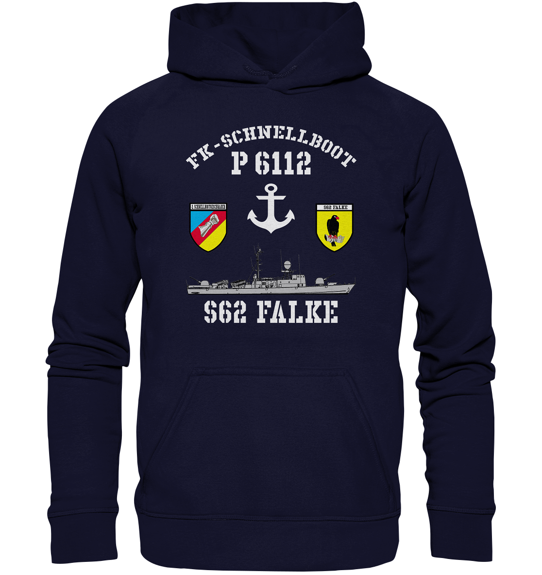 FK-Schnellboot P6112 FALKE 2.SG Anker - Basic Unisex Hoodie