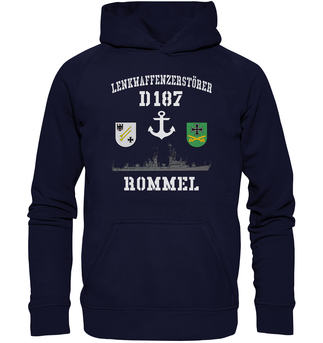 Lenkwaffenzerstörer D187 ROMMEL Anker - Basic Unisex Hoodie