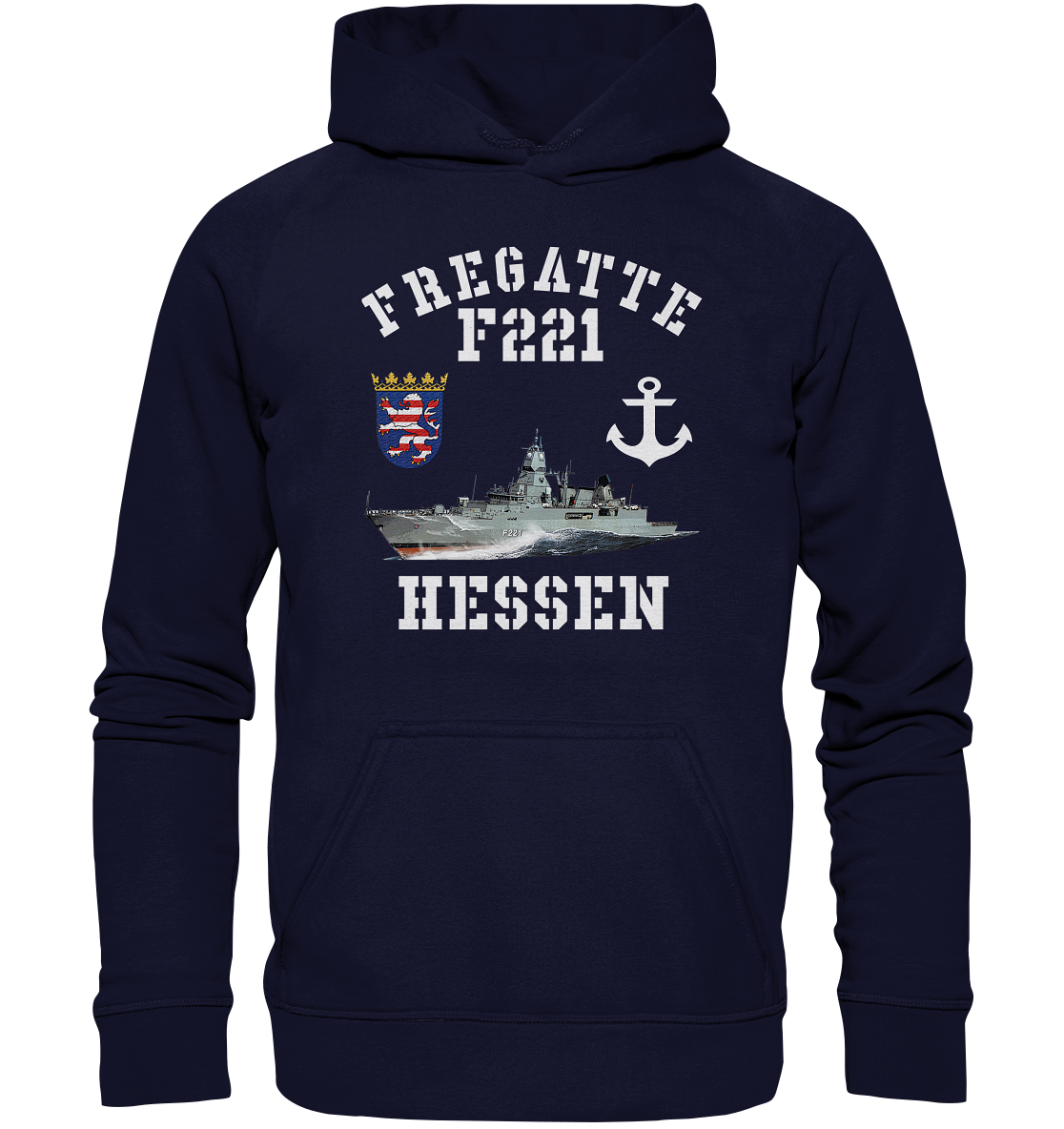 Fregatte F221 HESSEN Anker - Basic Unisex Hoodie