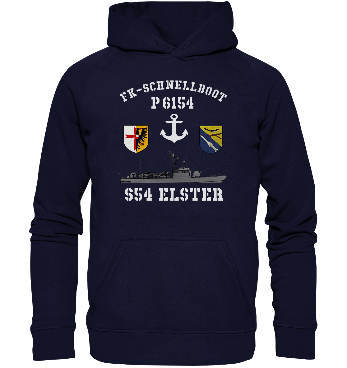 FK-Schnellboot P6154 ELSTER Anker - Basic Unisex Hoodie