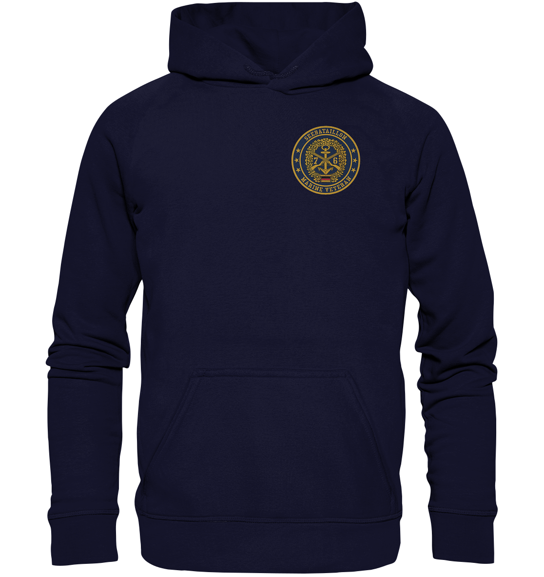 SEEBATAILLON 76er Marine Veteran Brustlogo - Basic Unisex Hoodie