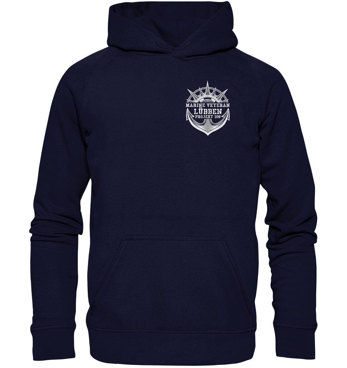 Projekt 108 LÜBBEN Marine Veteran Brustlogo - Basic Unisex Hoodie