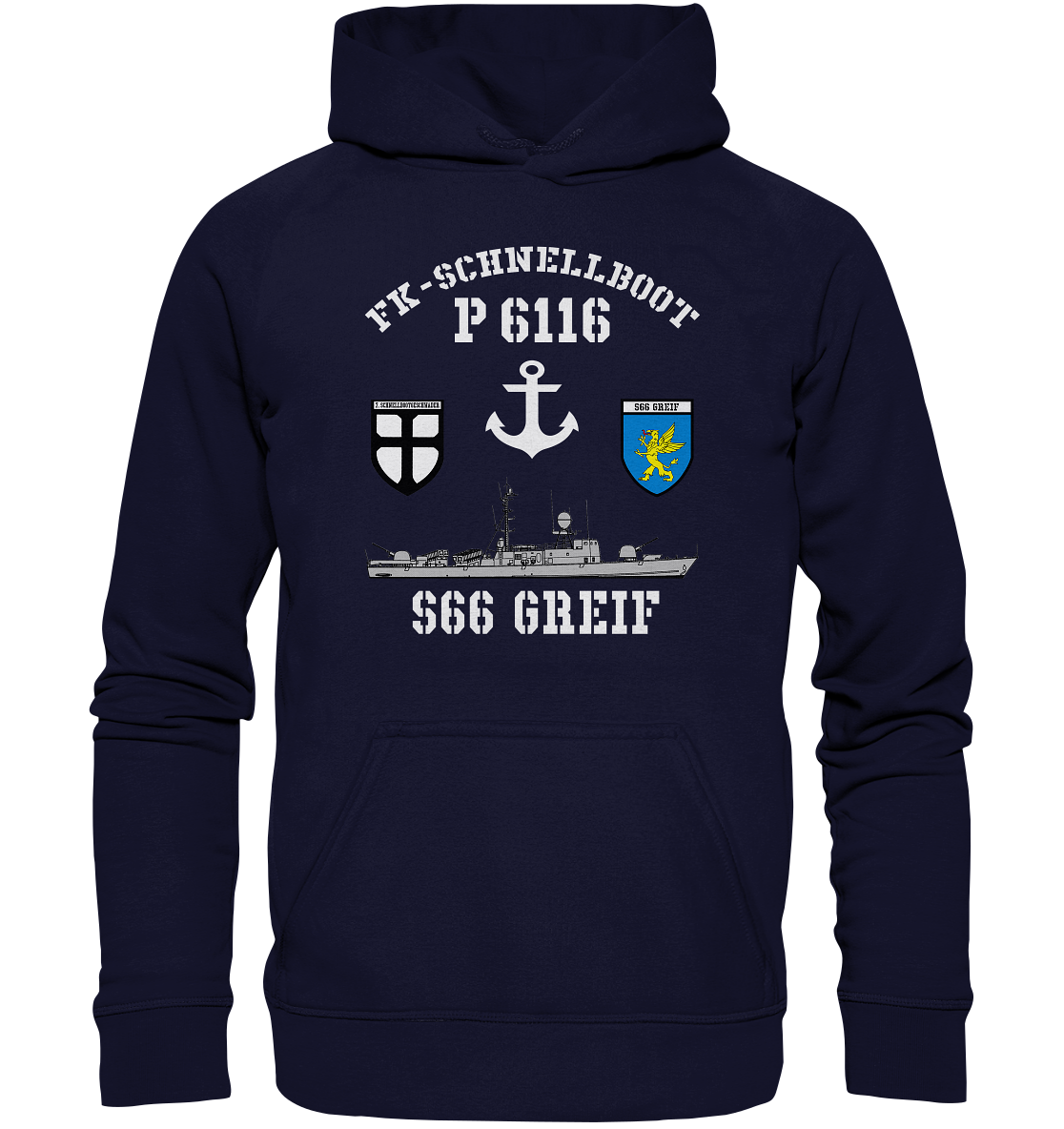 FK-Schnellboot P6116 GREIF 7.SG Anker - Basic Unisex Hoodie