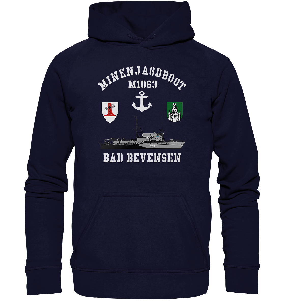 Mij.-Boot M1063 BAD BEVENSEN Anker 1.MSG - Basic Unisex Hoodie