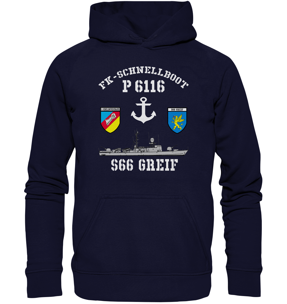 FK-Schnellboot P6116 GREIF 2.SG Anker - Basic Unisex Hoodie