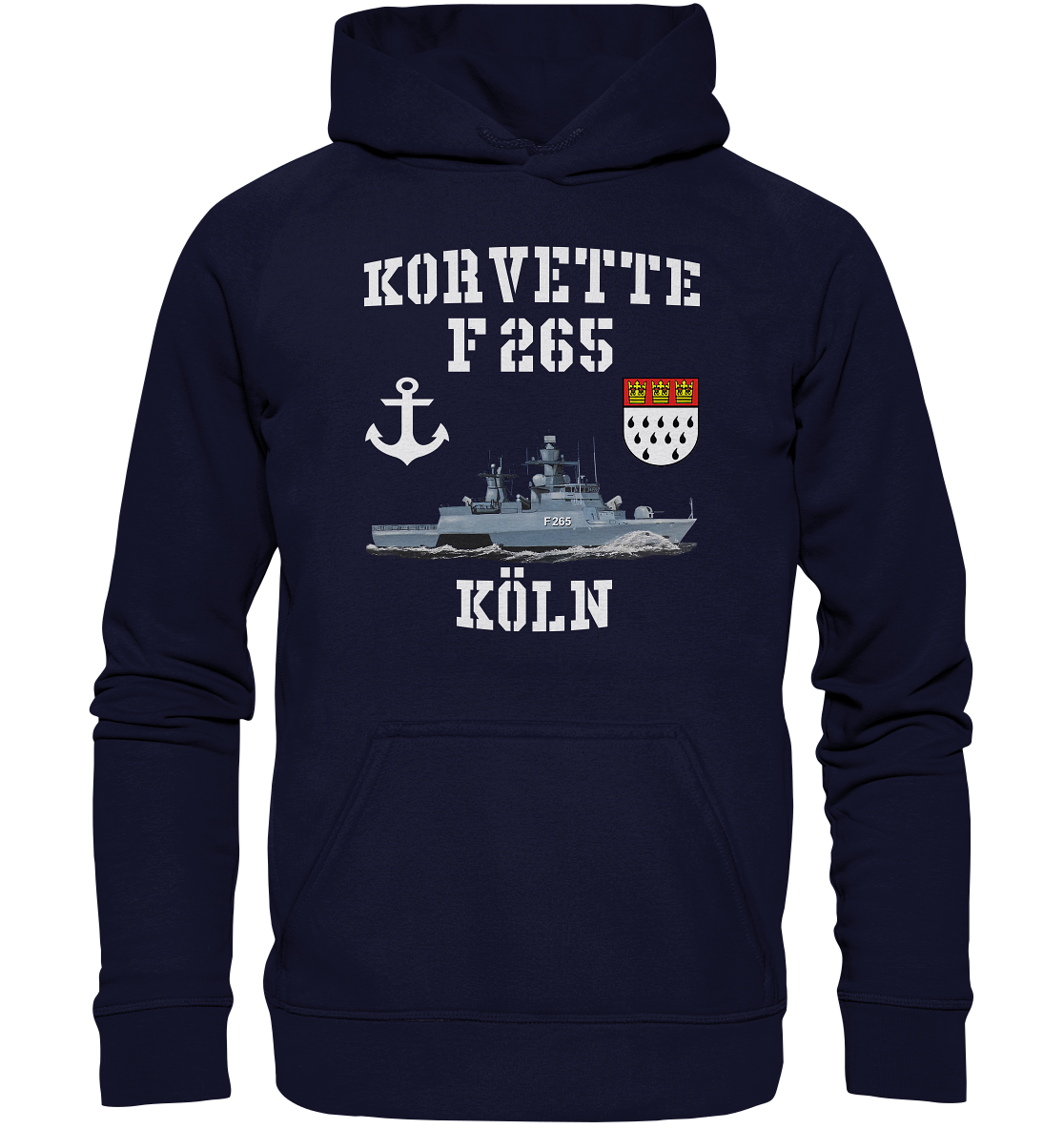 Korvette F265 KÖLN Anker - Basic Unisex Hoodie