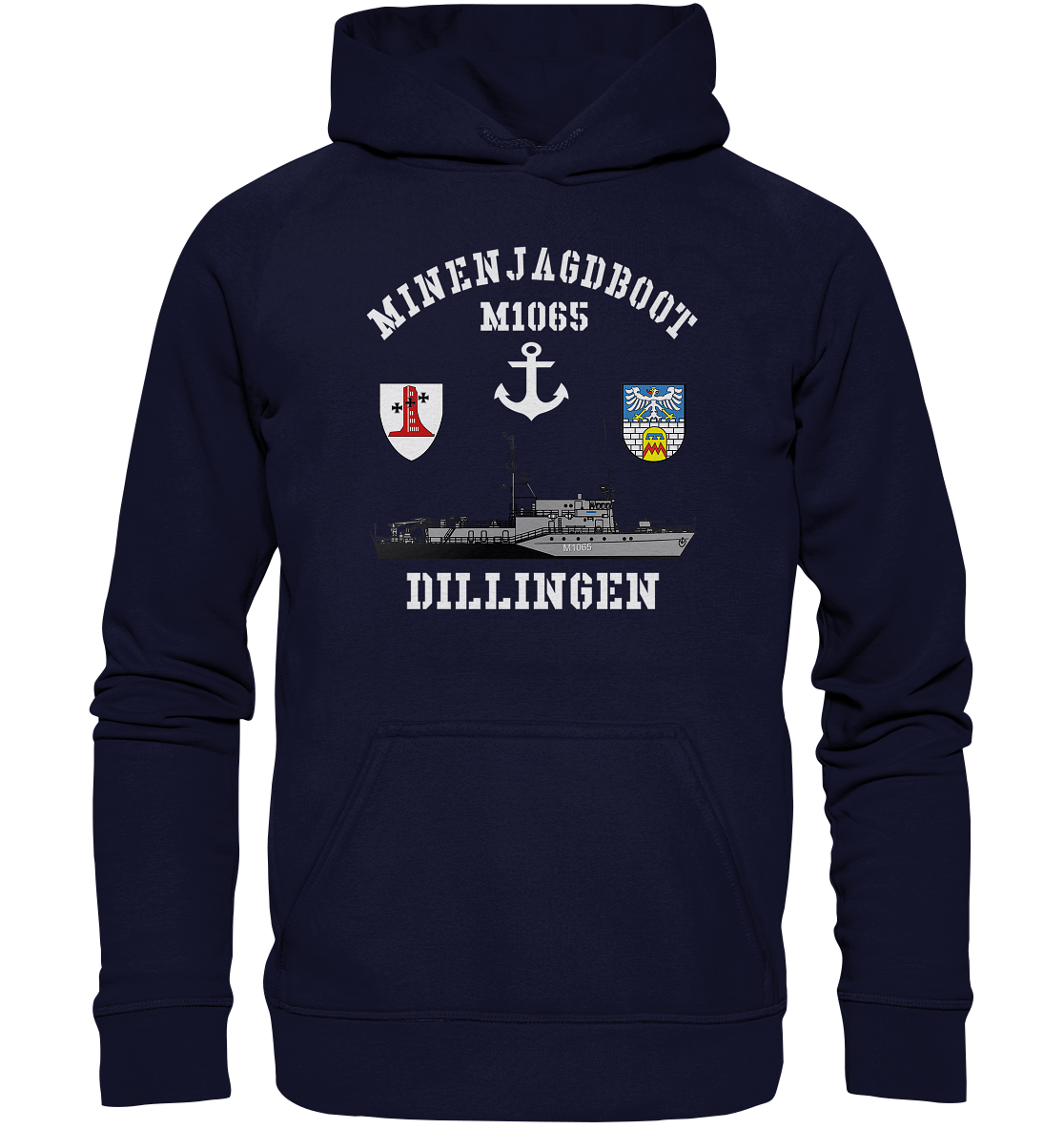 Mij.-Boot M1065 DILLINGEN Anker 1.MSG - Basic Unisex Hoodie