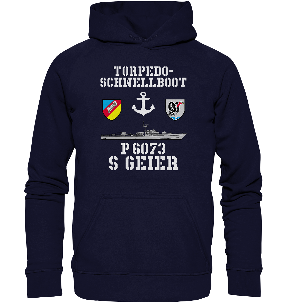 Torpedo-Schnellboot P6073 GEIER Anker - Basic Unisex Hoodie