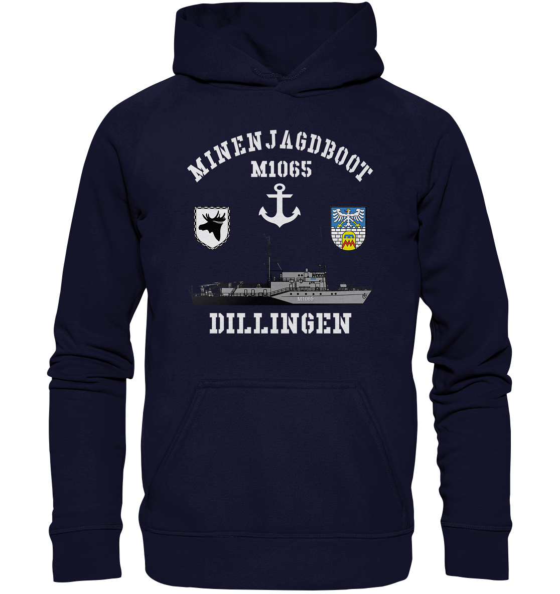 Mij.-Boot M1065 DILLINGEN Anker 3.MSG - Basic Unisex Hoodie