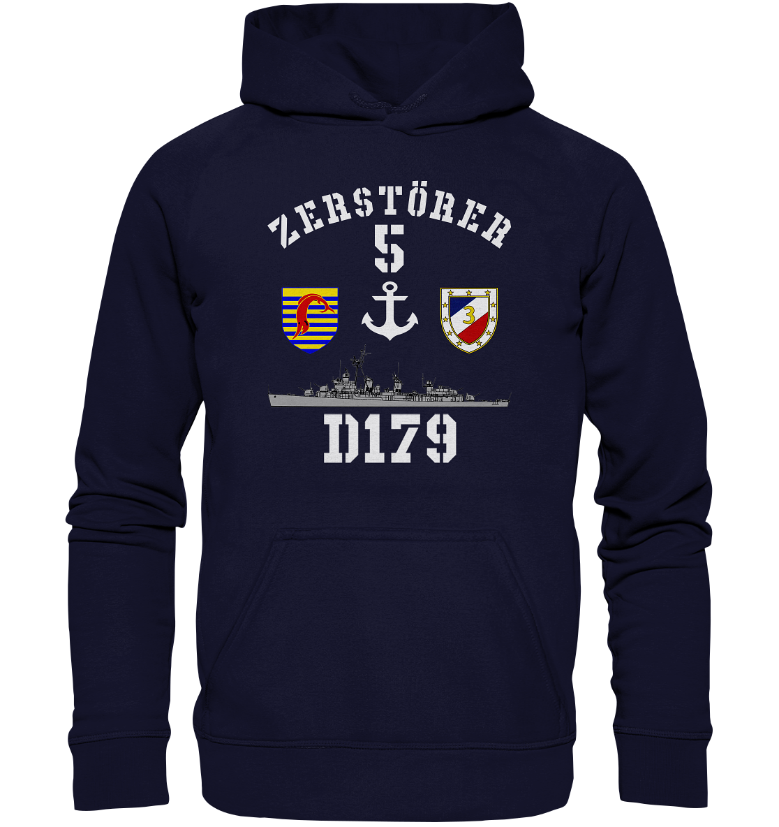 D179 ZERSTÖRER 5 Anker - Basic Unisex Hoodie