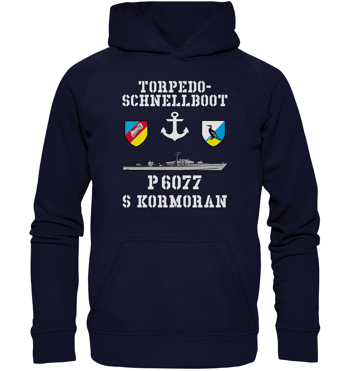 Torpedo-Schnellboot P6077 KORMORAN Anker - Basic Unisex Hoodie