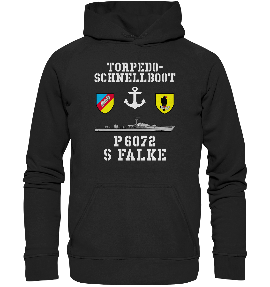 Torpedo-Schnellboot P6072 FALKE Anker - Basic Unisex Hoodie