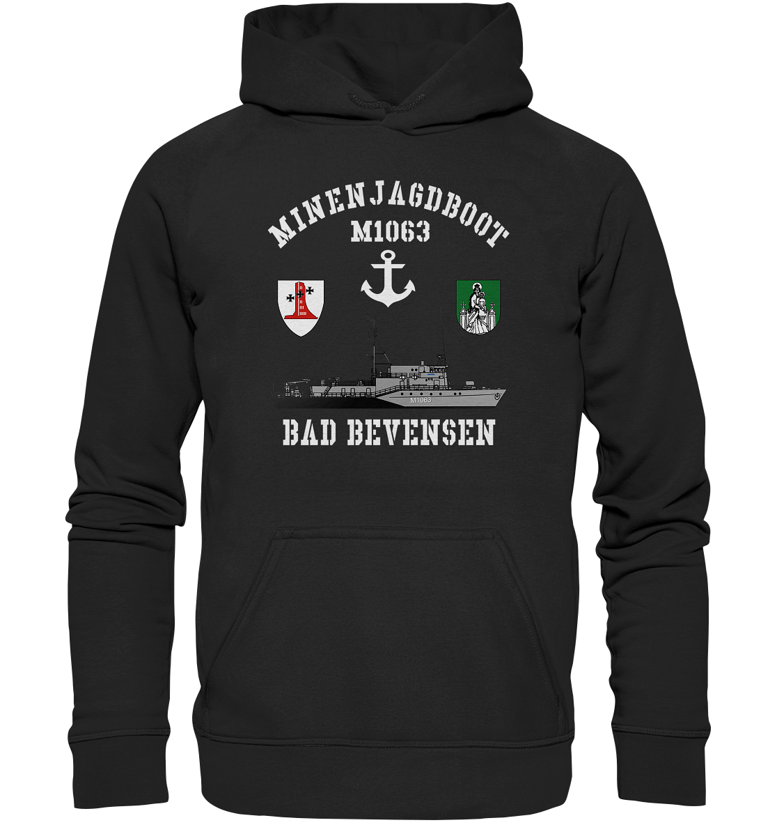 Mij.-Boot M1063 BAD BEVENSEN Anker 1.MSG - Basic Unisex Hoodie